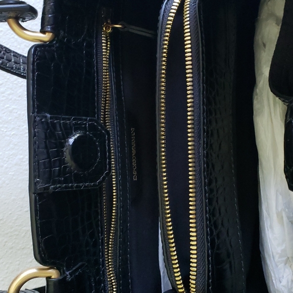 Emporio Armani St. Cocco Lucido Leather Shopping Tote - Picture 10 of 16